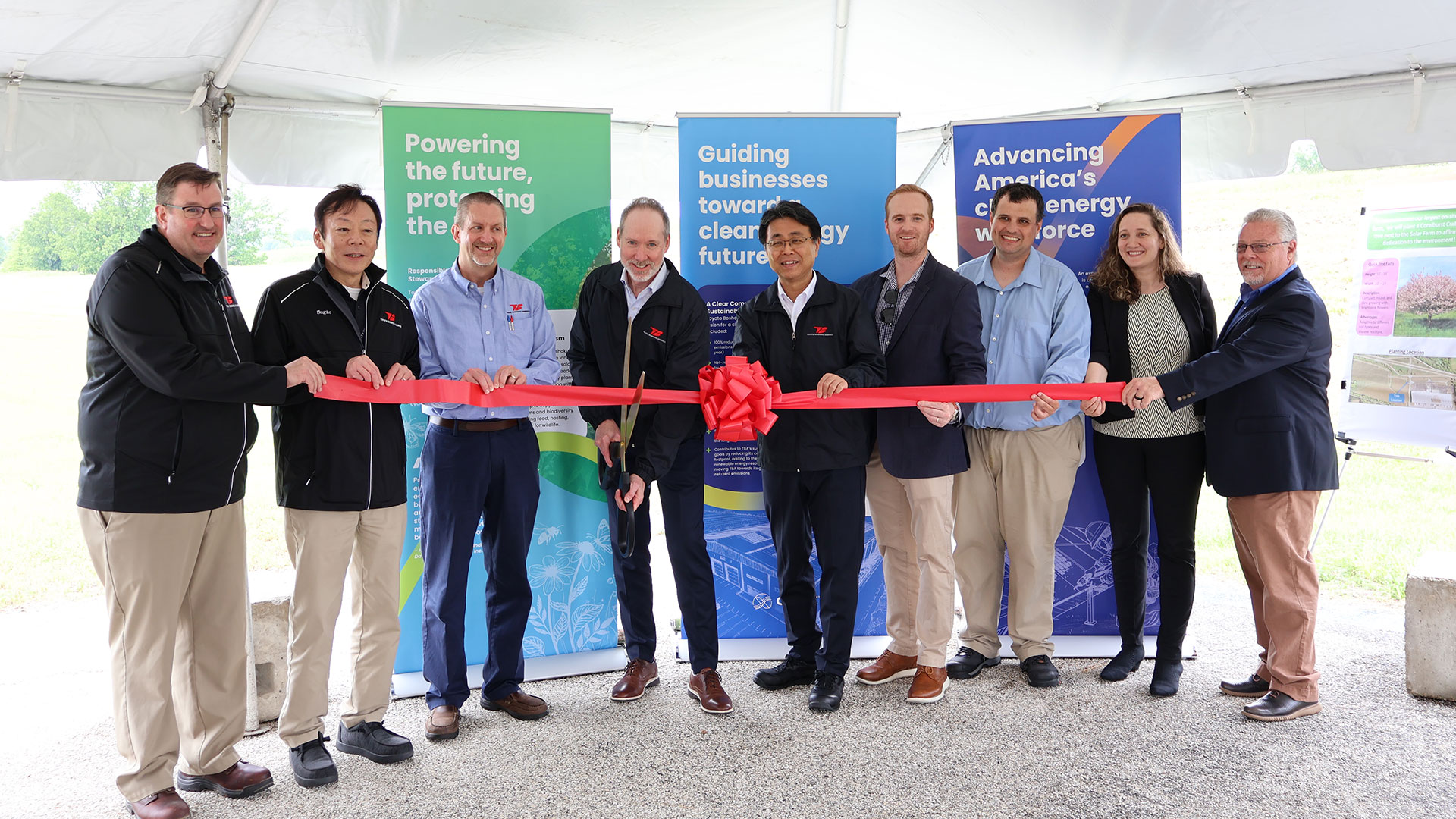 Sol Systems joins Partners for Toyota Boshoku Illinois Ribbon Cutting.
